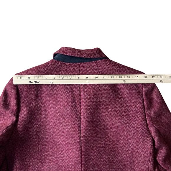 J. Crew Boyfriend blazer in burgundy herringbone English wool NWOT 8 - Picture 13 of 14